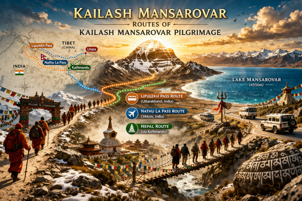 Routes of Kailash Mansarovar Pilgrimage